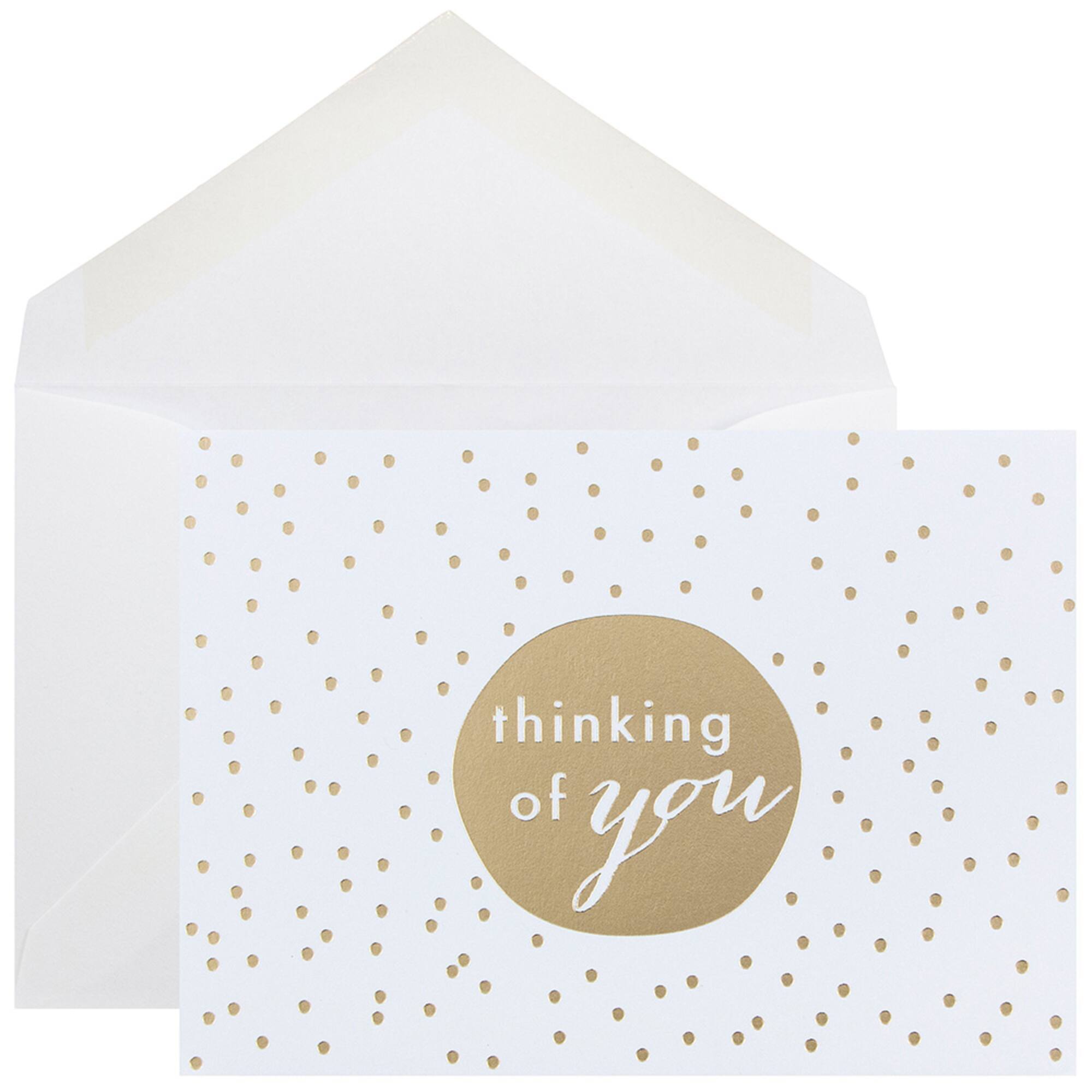 JAM Paper A1 White & Gold Dots Blank Greeting Cards & Envelopes, 10ct.